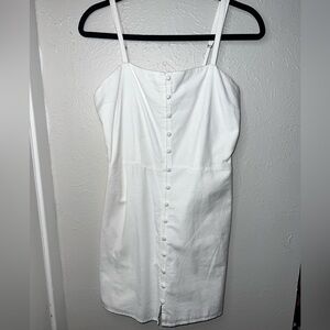 Abercrombie & Fitch White Button-Down Dress